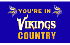 Minnesota Vikings You're In country Flag 3ft x 5ft Polyester NFL Minnesota Vikings Banner Flying Size No